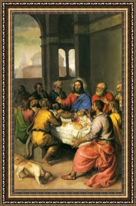 The Last Supper Framed Prints - The Last Supper [detail] by Titian